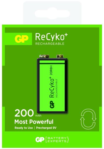 Rechargeable Battery GP R22 8.4V 200mAh RECYKO 20R8HN-GB1 NiMH 1 pc. pack GP