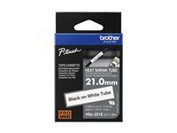 BROTHER HSE251E Black on white heat shrink tape 21mm