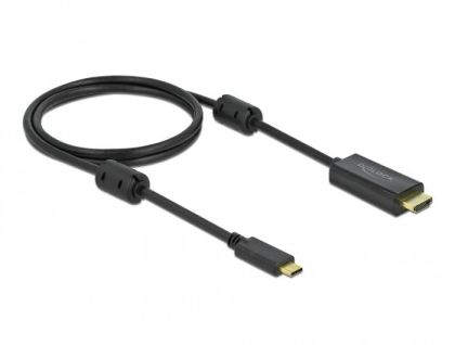 Кабел Delock USB-C - HDMI (DP Alt Mode) 4K 60 Hz, 1 m, Черен