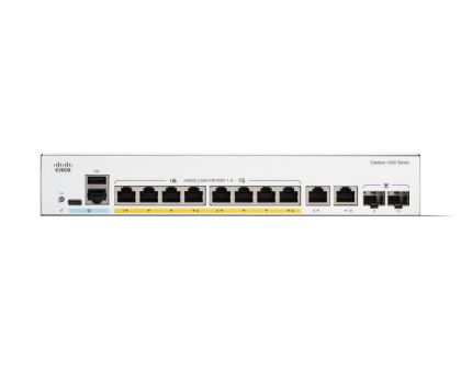 Комутатор Cisco Catalyst 1200 8-port GE, PoE, Ext PS, 2x1G Combo