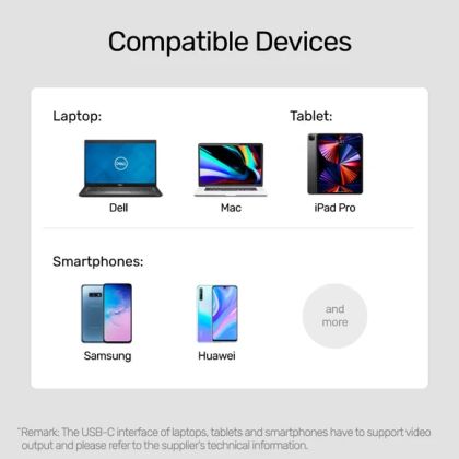 Unitek Адаптер Adapter USB-C M / HDMI 2.1 F - 8K, 120Hz, Aluminium - V1416B