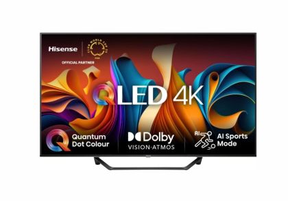 Телевизор Hisense 50" A7NQ, 4K Ultra HD 3840x2160, Quantum Dot, Light Sensor,HDR 10+, HLG, Dolby Vision, Dolby Atmos, Smart TV, WiFi 5GHz, WiFi Direct, BT, Anyview Cast, 3xHDMI, 2xUSB, LAN, CI+, DVB-T2/C/S2, Dark Grey