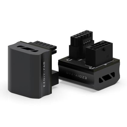 EZDIY-FAB 12VHPWR 600W GPU Power Adapter - RVS 180° Black