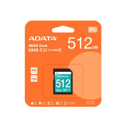 Памет ADATA 512GB SDXC UHS-I U3 V30S