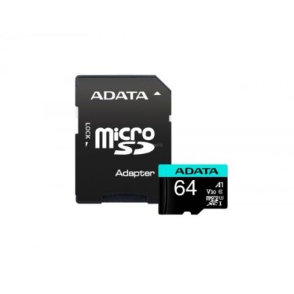 Памет ADATA 64GB MicroSDXC UHS-I U3 V30S (with adapter)