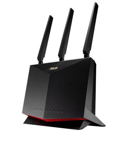 Рутер Asus 4G Router, 4G-AC86U, AC2600, 4G+ Cat. 12, LTE: Downlink 600 Mbps / Uplink 150 Mbps, 128MB/512MB Flash/RAM, Captive portal,  Aiprotection Pro, Adaptive QoS, VPN server/client, IPTV, MU-MIMO, Beamforming,Black