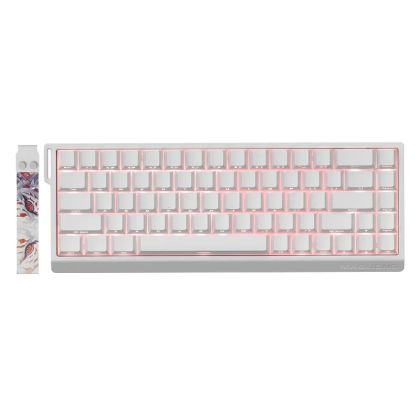 Madlions професионална геймърска механична клавиатура Professional Gaming Mechanical Keyboard MAD 68 HE Flagship - 8K, Magnetic Amber Pro Switches - White