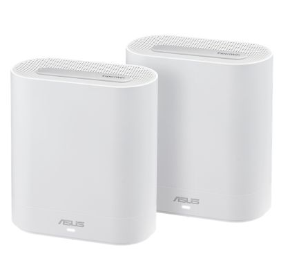 Меш система Asus Business Mesh WiFi system, ExpertWiFi EBM68 2PK, AX7800, Tri-Band, Quad-Core 1.7GHz CPU, 256MB/1GB Flash/RAM, 2.5G port, OFDMA, Beamforming, 8 SSIDs, customize guest portal, Commercial-Grade Network Security & VPN, wall mounting,White