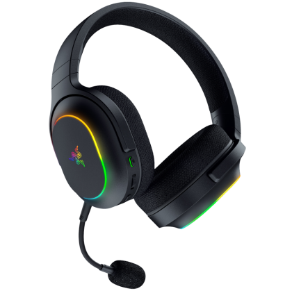 Razer Barracuda X Chroma, Gaming Headset, Black, Oval Ear Cushions, 2.4 GHz Wireless / Bluetooth, Breathable Fabric with Memory Foam Cushions, Detachable Razer™ HyperClear Cardioid Mic, 7.1 Surround sound: Only available on Windows 10 64-bit (or higher)