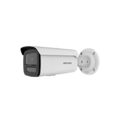 Камера HikVision 4 MP Acusense Smart Hybrid Light Fixed Bullet Network Camera, 4 mm, F1.6, IR, White Light up to 80m, H.265+, IP67, built-in Microphone, built-in memory card slot (up to 512GB), 12Vdc/PoE 11W