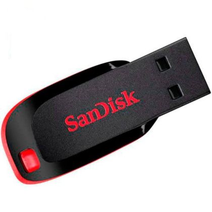 Stick de memorie USB SanDisk Cruzer Blade, 32 GB, USB 2.0, negru-roșu