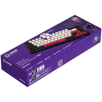 LORGAR KBP70MW, Wireless 65% Mechanical Gaming Keyboard Pro, Black/red, EN layout