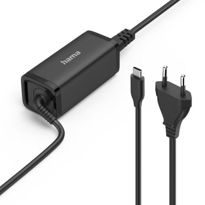 Hama Universal USB-C Notebook Power Supply Unit, GaN, Power Del. (PD), 5-20V/65W