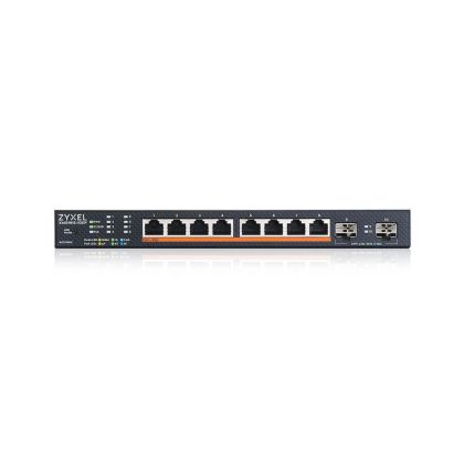 Комутатор ZyXEL XMG1915-10EP, 8-port 2.5GbE, 2 SFP+, 8 x PoE++ 130W Smart Switch, hybird mode, standalone or NebulaFlex Cloud