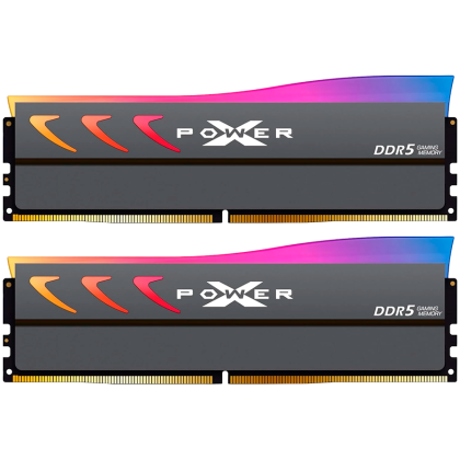 Silicon Power D5XN 64GB (32GBx2), DDR5-6000,C38,RGB-UDIMM,(2Gx8 DR),w/HS-G