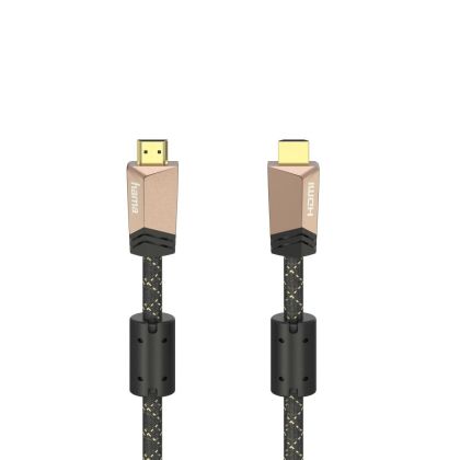 Cablu HAMA Premium, HDMI tată - HDMI tată, 1,5 m, Ferită, conectori placați cu aur