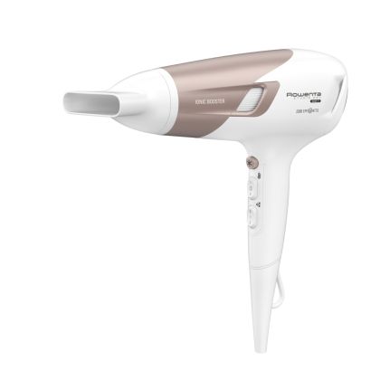 Hair dryer Rowenta CV5830F0 Studio Dry, DC, Effiwatts technology 2100W equivalent 2300W, High drying rate of 5.5g/min, High air speed up to 80km/h, Ionic generator, Thermo Control, 6 settings, concentrator 14mm, cool air shot, removable grid, finishing Pa