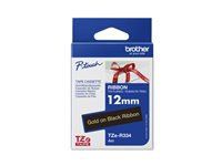 BROTHER P-Touch 12mm black/gold ribbon tape