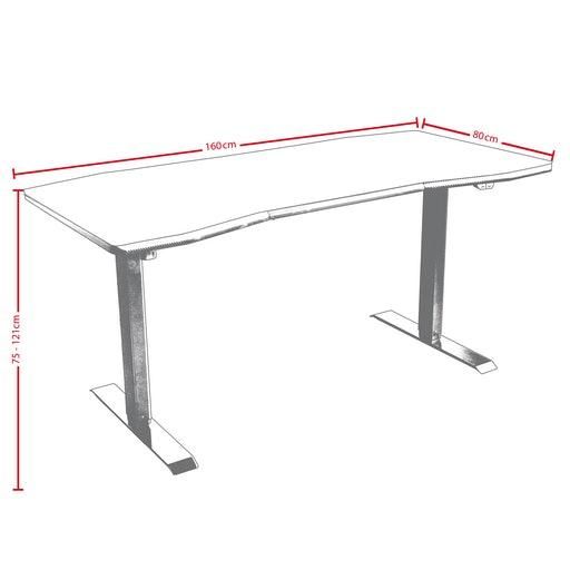 Gaming Desk Nitro Concepts D16e Carbon Red Electric Height Adjustment