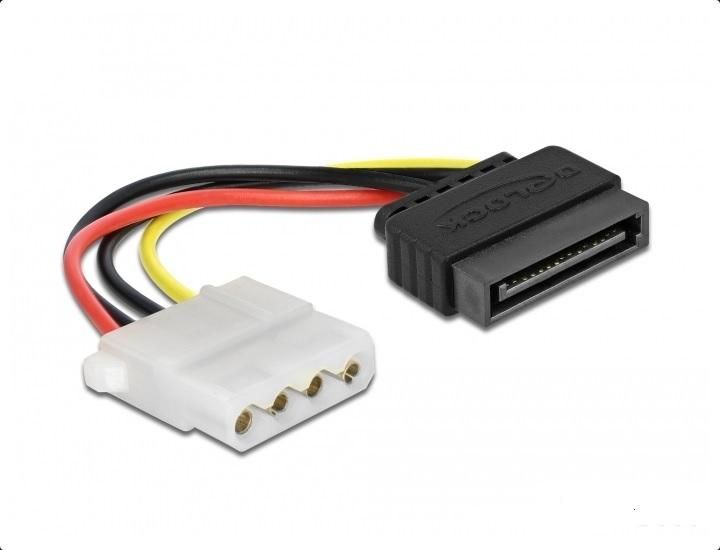 Кабел DeLock Power Cable SATA 15 pin мъжко към 4 pin женско, 12 cm (DELOCK-60115)