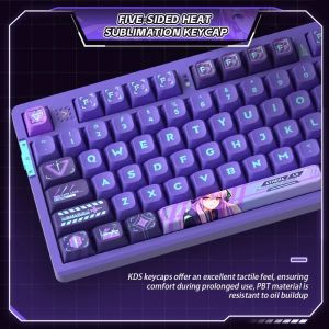 VGN безжична геймърска механична клавиатура Wireless Gaming Mechanical Keyboard - V87 Jelly Orange - Dynamic Silver Switches [Linear]
