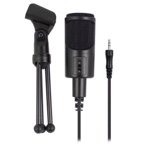 Настолен мултимедиен микрофон EWENT EW3552, филтър за шум, Черен