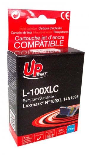 Cartuș de cerneală UPRINT 14N1093, LEXMARK 100XL/Lex S305/S405/S505/S605/Pro705/Pro805, Cyan