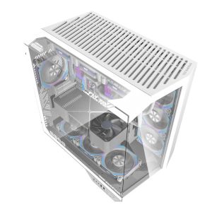 Darkflash Case ATX - DY470 Ice White - 4 x 120 mm Infinity Mirror Fans