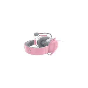 Razer BlackShark V2 X - Quartz, căști pentru jocuri, microfon cardioid HyperClear, drivere TriForce de 50 mm, anulare pasivă avansată a zgomotului, perne respirabile din spumă cu memorie, microfon cardioid HyperClear, sunet surround 7.1, 3,5 mm
