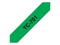 BROTHER P-Touch TC-701 black on green 12mm