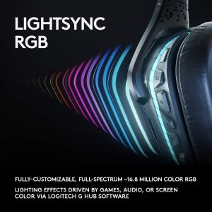Gaming headset Logitech, G935 Wireless 7.1 Surround Sound LIGHTSYNC Gaming Headset, Wireless, Black