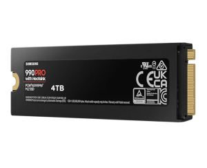 Hard disk Samsung SSD 990 PRO 4TB Heatsink PCIe 4.0 NVMe 2.0 M.2 V-NAND 3-bit MLC, 256-bit Encryption, Read 7450 MB/s Write 6900 MB/s