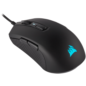 Mouse de gaming ambidextru Corsair M55 RGB PRO, multi-grip, negru, LED RGB iluminat din spate, 12400 DPI, optic (versiunea UE), EAN:0840006607762