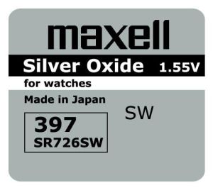 Baterie buton argintie MAXELL SR-726 SW /AG2/ 397/, 1,55 V