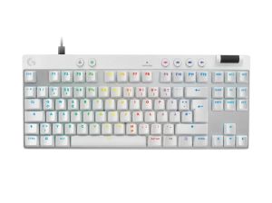 Logitech G Pro X Rapid TKL Mechanical Gaming Keyboard - White, magnetic-analog switch