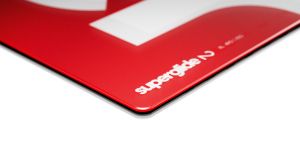 Superglide Gaming Glass Mousepad Superglide Pad v2 XL Red - 490 x 420 mm