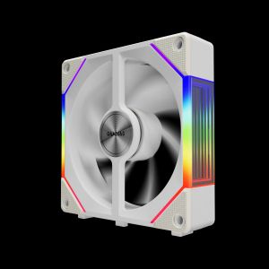 Gamdias Fan Pack 3-in-1 3x120mm - AEOLUS P2-1203 White, Swappable Fan Blades (Reverse Fan Blades Included), Daisy-Chain, Infinity Mirror