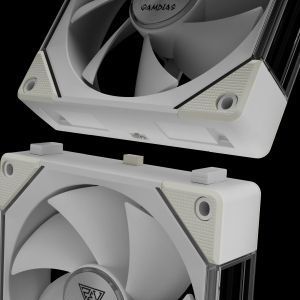 Gamdias Fan Pack 3-in-1 3x120mm - AEOLUS P2-1203 White, Swappable Fan Blades (Reverse Fan Blades Included), Daisy-Chain, Infinity Mirror