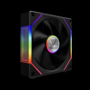 Gamdias Fan Pack 3-in-1 3x120mm - AEOLUS P2-1203, Swappable Fan Blades (Reverse Fan Blades Included), Daisy-Chain, Infinity Mirror, A-RGB
