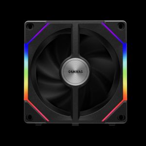 Gamdias Fan Pack 3-in-1 3x120mm - AEOLUS P2-1203, Swappable Fan Blades (Reverse Fan Blades Included), Daisy-Chain, Infinity Mirror, A-RGB