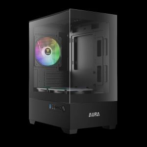 Gamdias Case mATX - AURA GC9M - 3 x 120 mm A-RGB, Tempered Glass