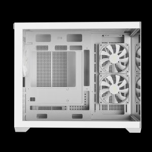 Gamdias кутия Case mATX - AURA GC10M White - 3 x 120 mm A-RGB, Tempered Glass