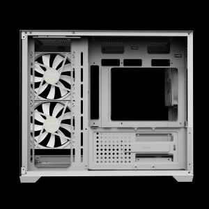 Gamdias кутия Case mATX - AURA GC10M White - 3 x 120 mm A-RGB, Tempered Glass
