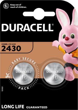 Lithium Button Battery DURACELL CR2430 3V 2 pcs in blister /price for 2 batteries/  GP
