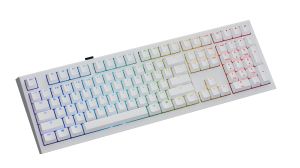 Ducky Professional Gaming Mechanical Keyboard One X Wireless White - Ducky AI Switches [Linear], Bluetooth, 2.4G