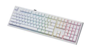 Ducky Professional Gaming Mechanical Keyboard One X Wireless White - Ducky AI Switches [Linear], Bluetooth, 2.4G