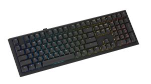 Ducky професионална геймърска механична клавиатура Professional Gaming Mechanical Keyboard One X Wireless Black - Ducky AI Switches [Linear], Bluetooth, 2.4
