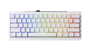 Ducky Professional Gaming Mechanical Keyboard One X Mini Wireless White - Ducky AI Switches [Linear], Bluetooth, 2.4G