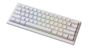Ducky Professional Gaming Mechanical Keyboard One X Mini Wireless White - Ducky AI Switches [Linear], Bluetooth, 2.4G