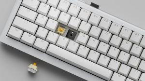 Ducky Professional Gaming Mechanical Keyboard One X Mini Wireless White - Ducky AI Switches [Linear], Bluetooth, 2.4G